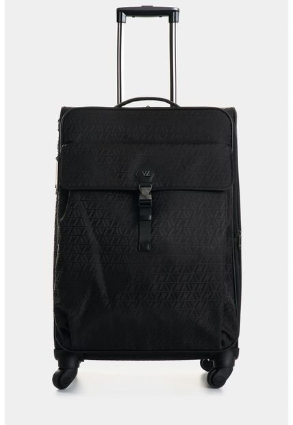 Maleta De Viaje Bloom En Jacquard Para Mujer Apliques Cuero Maleta De Viaje Bloom En Jacquard Para Mujer Apliques Cuero Negro Vélez