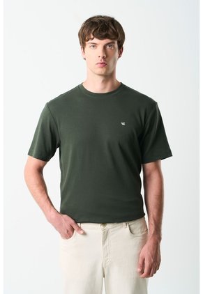 Camiseta Manga Corta Lerici Para Hombre Semi Fitted Camiseta Manga Corta Lerici Para Hombre Semi Fitted Verde Oliva S VÉLEZ