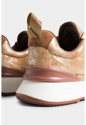 Tenis Aurora De Cuero Folia Para Mujer Detalle Contraste Tenis Aurora De Cuero Folia Para Mujer Detalle Contraste Dorado 37 Vélez