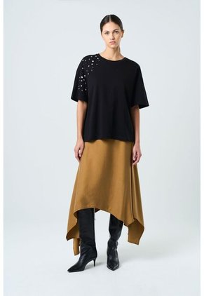 Camiseta Manga Corta Ocaso Para Mujer Cristales Camiseta Manga Corta Ocaso Para Mujer Cristales Negro S VÉLEZ