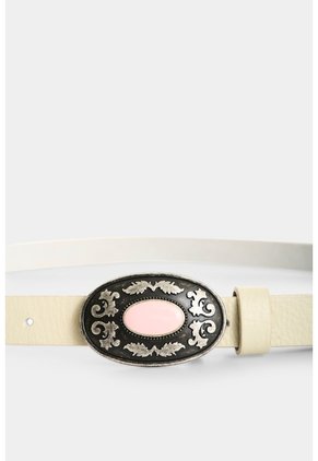 Cinturón Unifaz En Cuero Para Mujer Sierra Cinturón Unifaz En Cuero Para Mujer Sierra Crema L VÉLEZ