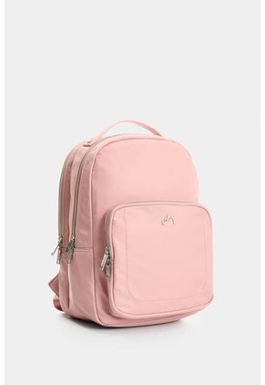 Morral Púrpura De Lona Para Mujer Manija Cuero Morral Púrpura De Lona Para Mujer Manija Cuero Rosado VÉLEZ