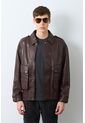 Chaqueta Bomber De Cuero Para Hombre Meridian Chaqueta Bomber De Cuero Para Hombre Meridian Cafe XXXL VÉLEZ de Vélez