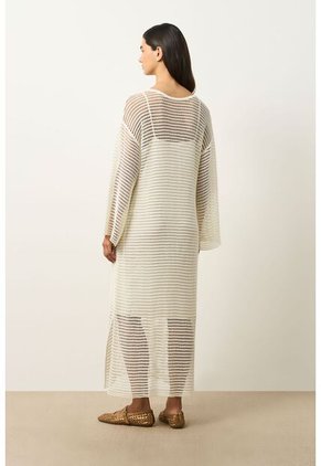 Vestido Maxi Tejido Ica Para Mujer Vestido Maxi Tejido Ica Para Mujer Crema 12 VÉLEZ