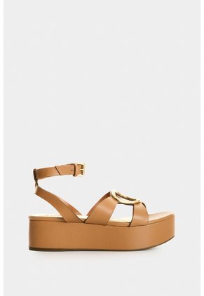 Sandalia Plataforma De Cuero Para Mujer Lagoon Sandalia Plataforma De Cuero Para Mujer Lagoon Miel 34 VÉLEZ