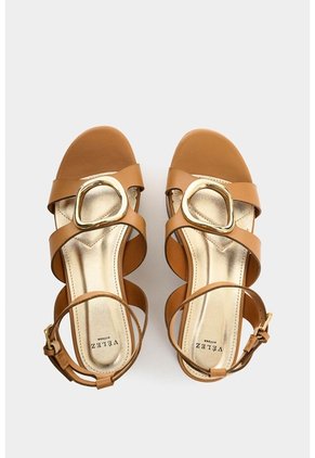 Sandalia Plataforma De Cuero Para Mujer Lagoon Sandalia Plataforma De Cuero Para Mujer Lagoon Miel 34 VÉLEZ