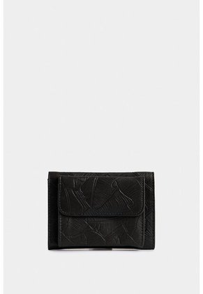 Billetera Colory De Cuero Para Mujer Grabado Placa Palmeras Billetera Colory De Cuero Para Mujer Grabado Placa Palmeras Negro VÉLEZ