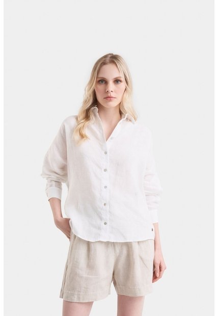 Camisa Manga Larga Peonia Para Mujer Camisa Manga Larga Peonia Para Mujer Blanco XS VÉLEZ