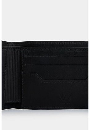 Billetera Alden De Cuero Para Hombre Monogram Billetera Alden De Cuero Para Hombre Monogram Negro VÉLEZ
