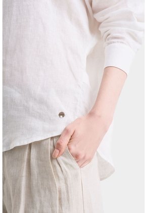 Camisa Manga Larga Peonia Para Mujer Camisa Manga Larga Peonia Para Mujer Blanco XS VÉLEZ