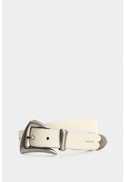 Cinturón Unifaz De Cuero Para Mujer Gael Cinturón Unifaz De Cuero Para Mujer Gael Blanco XL VÉLEZ