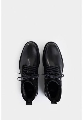 Botas Solar De Cuero Para Hombre Combinación De Texturas Botas Solar De Cuero Para Hombre Combinación De Texturas Negro 42 VÉLEZ