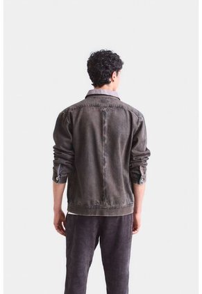 Chaqueta Garda En Denim Para Hombre Efecto Semi Encerado Chaqueta Garda En Denim Para Hombre Efecto Semi Encerado Gris Pistola XX VÉLEZ