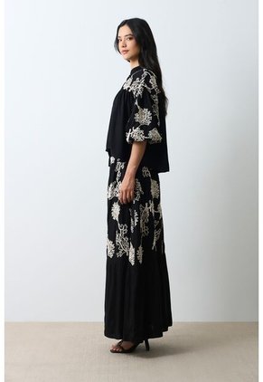 Falda Maxi Con Recogidos Para Mujer Bruma Falda Maxi Con Recogidos Para Mujer Bruma Negro 10 VÉLEZ