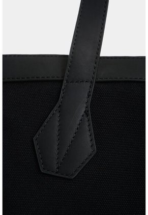 Shopping En Lona Y Cuero Para Mujer Aurelia Shopping En Lona Y Cuero Para Mujer Aurelia Negro VÉLEZ