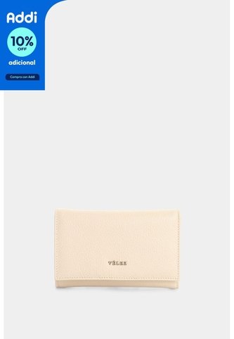 Billetera En Cuero Para Mujer Real 4.0 Billetera En Cuero Para Mujer Real 4.0 Crema VÉLEZ Vélez