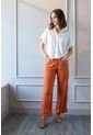 Pantalón Amplio De Tela Pantalón Amplio De Tela Terracota 06 Vélez de Vélez