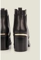 Botines Tacón De Cuero Aplique Botines Tacón De Cuero Aplique Negro 34 VÉLEZ de Vélez