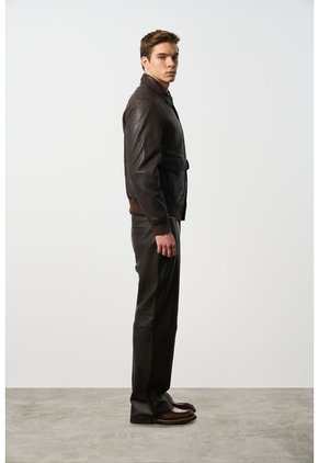 Chaqueta Aviador De Cuero Para Hombre Nila Chaqueta Aviador De Cuero Para Hombre Nila Cafe M VÉLEZ