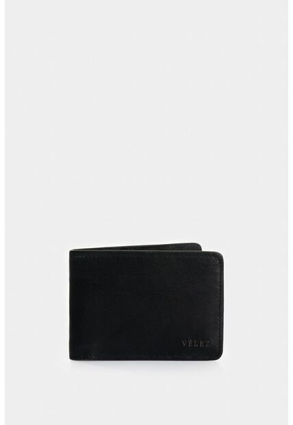 Billetera Oasis De Cuero Para Hombre Detalle Contraste Billetera Oasis De Cuero Para Hombre Detalle Contraste Negro VÉLEZ