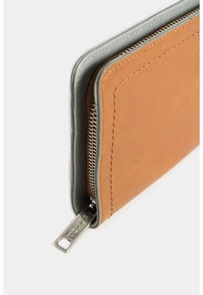 Billetera De Cuero Cicuta Para Mujer Costura Decorativa Billetera De Cuero Cicuta Para Mujer Costura Decorativa Miel VÉLEZ