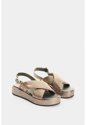 Sandalia Plataforma De Cuero Para Mujer Caltha Sandalia Plataforma De Cuero Para Mujer Caltha Plata 37 VÉLEZ