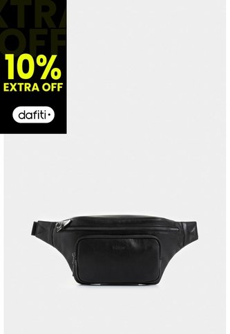 Riñonera Arezzo De Cuero Para Hombre Casual Riñonera Arezzo De Cuero Para Hombre Casual Negro VÉLEZ Vélez