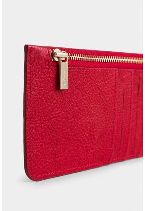 Porta Tarjetas Ava De Cuero Para Mujer Detalle Jacquard Porta Tarjetas Ava De Cuero Para Mujer Detalle Jacquard Rojo VÉLEZ