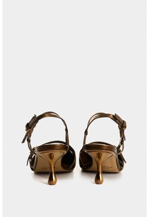Tacones Cerrados Brielle De Cuero Folia Para Mujer Brillo Tacones Cerrados Brielle De Cuero Folia Para Mujer Brillo Bronce 37 VÉLEZ