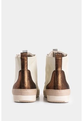 Tenis Bota De Cuero Para Mujer Detalle Folia Tenis Bota De Cuero Para Mujer Detalle Folia Blanco 37 VÉLEZ