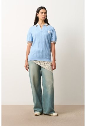 Polo Manga Corta Para Hombre Polo Manga Corta Para Hombre Azul Claro M VÉLEZ