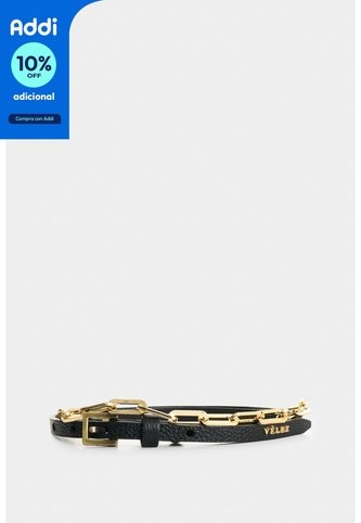Cinturón Unifaz De Cuero Y Cadena Para Mujer Efos Cinturón Unifaz De Cuero Y Cadena Para Mujer Efos Negro S VÉLEZ Vélez