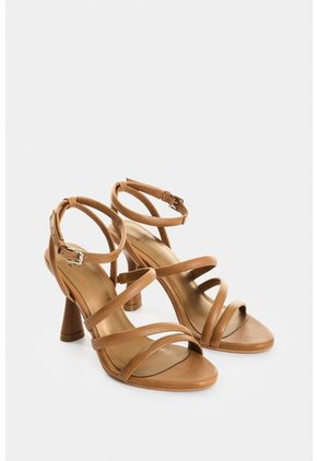 Sandalia Tacón Thaila De Cuero Para Mujer Dima Ovalada Sandalia Tacón Thaila De Cuero Para Mujer Dima Ovalada Miel 41 VÉLEZ