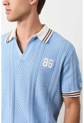 Polo Manga Corta Para Hombre Polo Manga Corta Para Hombre Azul Claro M VÉLEZ