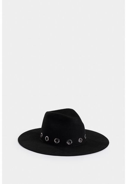 Sombrero Fedora Venecia En Lana Para Mujer Ojaletes Decorativos Sombrero Fedora Venecia En Lana Para Mujer Ojaletes Decorativos Negro S VÉLEZ