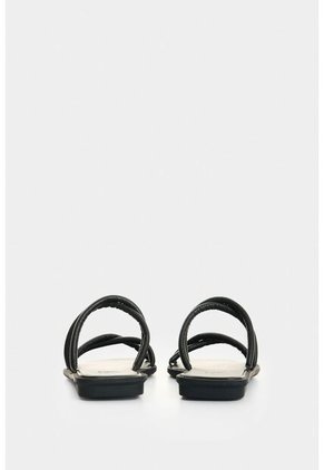 Sandalia Plana En Cuero Para Mujer Miski Sandalia Plana En Cuero Para Mujer Miski Negro 36 VÉLEZ