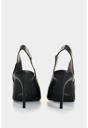 Sandalia Tacón En Cuero Para Mujer Aqua Sandalia Tacón En Cuero Para Mujer Aqua Negro 39 VÉLEZ