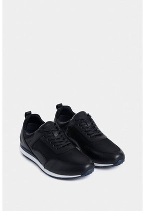 Tenis Engeil 3 De Cuero Para Hombre Detalle Textil Tenis Engeil 3 De Cuero Para Hombre Detalle Textil Negro 39 VÉLEZ