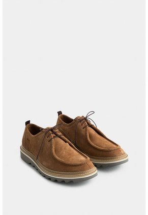 Zapatos Cordón Nova De Cuero Para Hombre Textura Gamuzada Zapatos Cordón Nova De Cuero Para Hombre Textura Gamuzada Miel 45 VÉLEZ