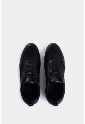 Tenis Engeil 3 De Cuero Para Hombre Detalle Textil Tenis Engeil 3 De Cuero Para Hombre Detalle Textil Negro 39 VÉLEZ