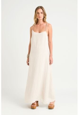 Vestido Luze En Tejido Plano Para Mujer Cargadera Trenzada Vestido Luze En Tejido Plano Para Mujer Cargadera Trenzada Arena 12 VÉLEZ Vélez