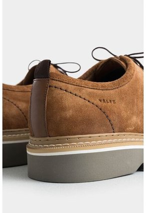 Zapatos Cordón Nova De Cuero Para Hombre Textura Gamuzada Zapatos Cordón Nova De Cuero Para Hombre Textura Gamuzada Miel 45 VÉLEZ