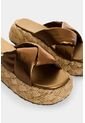 Sandalia Plataforma De Cuero Y Yute Para Mujer Ivory Sandalia Plataforma De Cuero Y Yute Para Mujer Ivory Bronce 34 VÉLEZ de Vélez