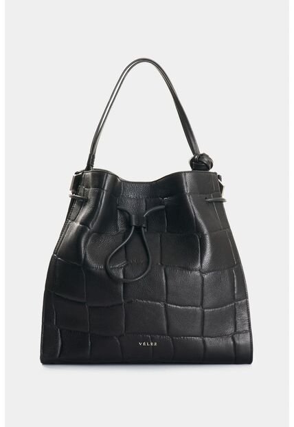 Shopping De Cuero Grabado Para Mujer Aromia Shopping De Cuero Grabado Para Mujer Aromia Negro VÉLEZ