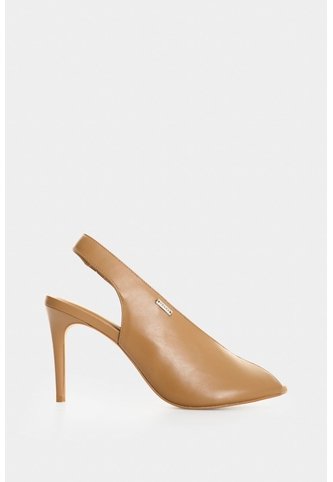 Sandalia Tacón En Cuero Para Mujer Aqua Sandalia Tacón En Cuero Para Mujer Aqua Miel 36 VÉLEZ Vélez