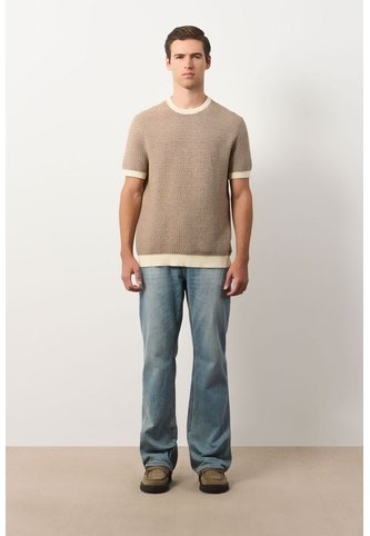 Camiseta Tejida Para Hombre Lascar Camiseta Tejida Para Hombre Lascar Miel XS VÉLEZ Vélez