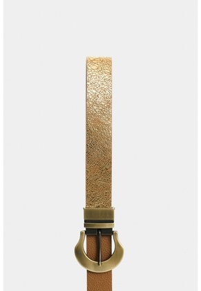 Cinturón Bruma Doble Faz En Cuero Folia Para Mujer Cinturón Bruma Doble Faz En Cuero Folia Para Mujer Dorado L VÉLEZ