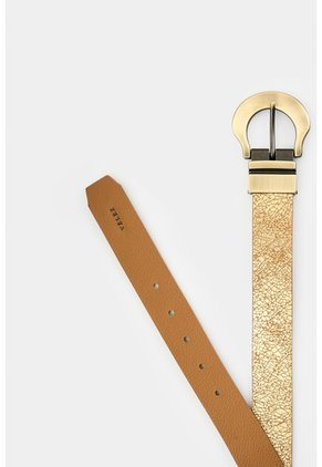 Cinturón Bruma Doble Faz En Cuero Folia Para Mujer Cinturón Bruma Doble Faz En Cuero Folia Para Mujer Dorado L VÉLEZ
