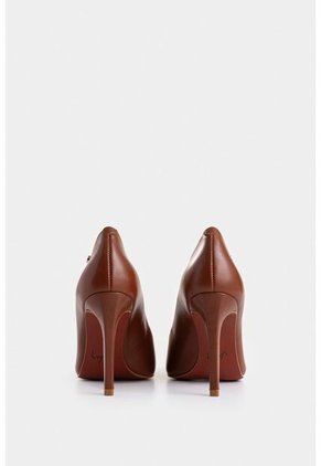 Tacones Cerrados De Cuero Liso Tacones Cerrados De Cuero Liso Miel 38 VÉLEZ