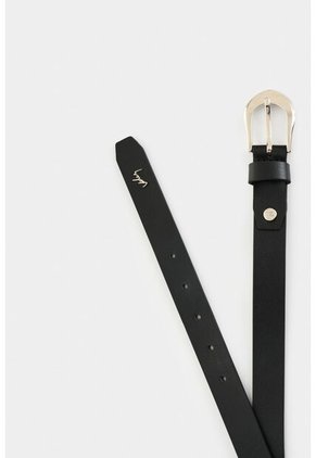 Cinturón Unifaz De Cuero Folia Para Mujer Dunas Cinturón Unifaz De Cuero Folia Para Mujer Dunas Negro M VÉLEZ